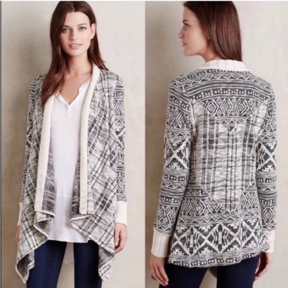 Anthropologie Tiny Mazarine Open Front‎ Cardigan Size XS